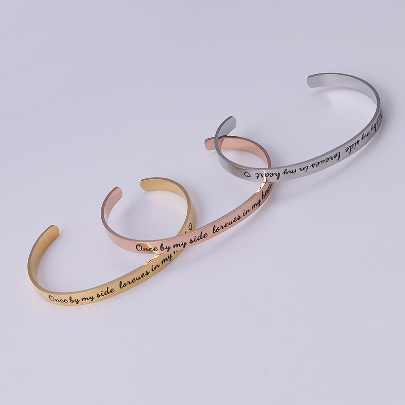 Bangle 6mm C-shaped Adjustable Stainless Steel Lettering Bracelets For Women Girls Birthday Valentines Day Present Hh88
Bangle 6mm C-shaped Adjustable Stainless Steel Lettering Bracelets For Women Girls Birthday Valentines Day Present Hh88