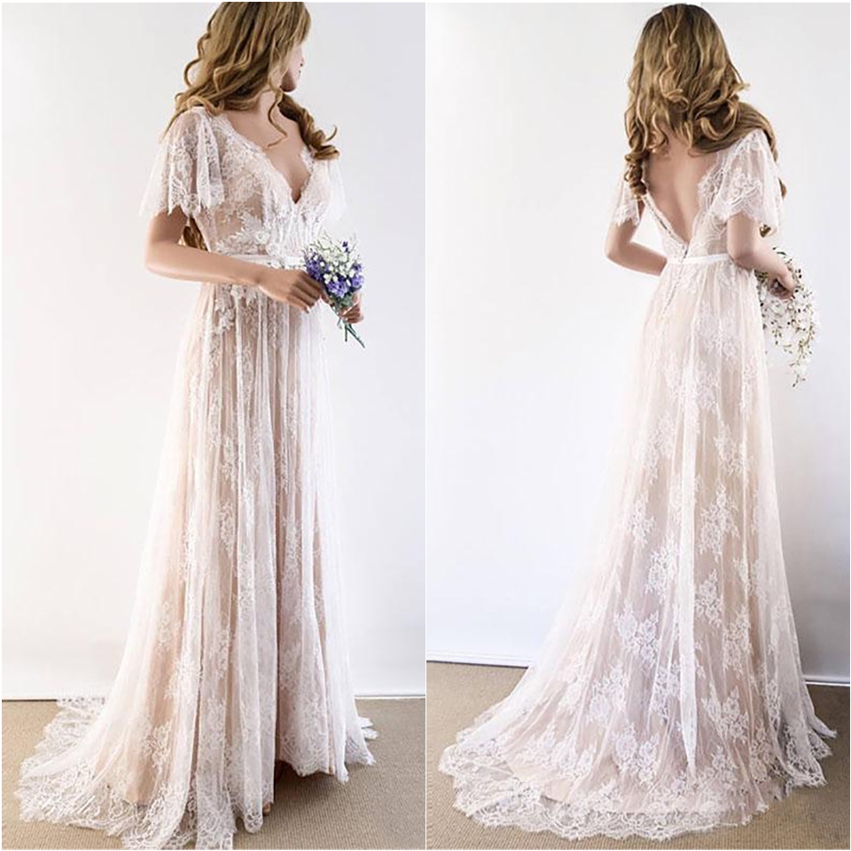 New Wedding Dress V Neck Cap Sleeve Lace Beach Wedding Gown Cheap Backless Custom Made A-Line Bride Dresses Wed Dress Wed, Black
New Wedding Dress V Neck Cap Sleeve Lace Beach Wedding Gown Cheap Backless Custom Made A-Line Bride Dresses Wed Dress Wed, Black