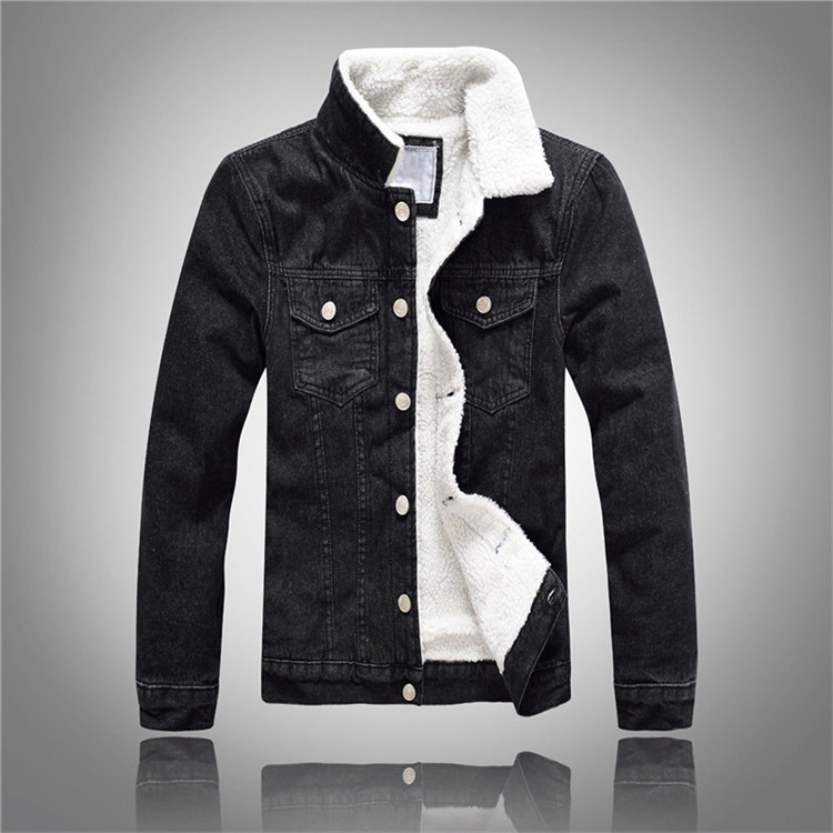 Denim Jackets Men 2018 Thicken Fleece Winter Jacket Men's Cotton Coats Fur Collar Casual Jeans Jackets Male Clothes, Black
Denim Jackets Men 2018 Thicken Fleece Winter Jacket Men's Cotton Coats Fur Collar Casual Jeans Jackets Male Clothes, Black