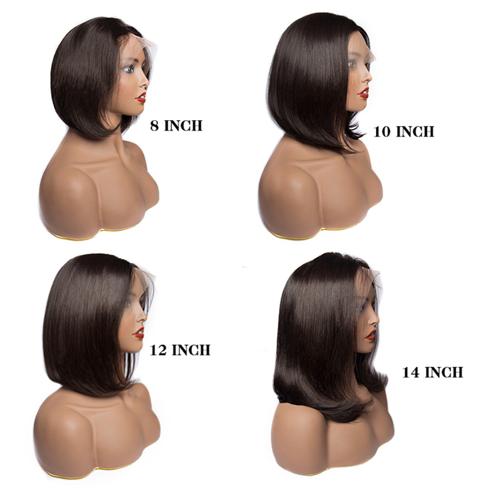 bob wig 13x4 lace front human hair wigs pre plucked short straight Frontal Wigs For black women