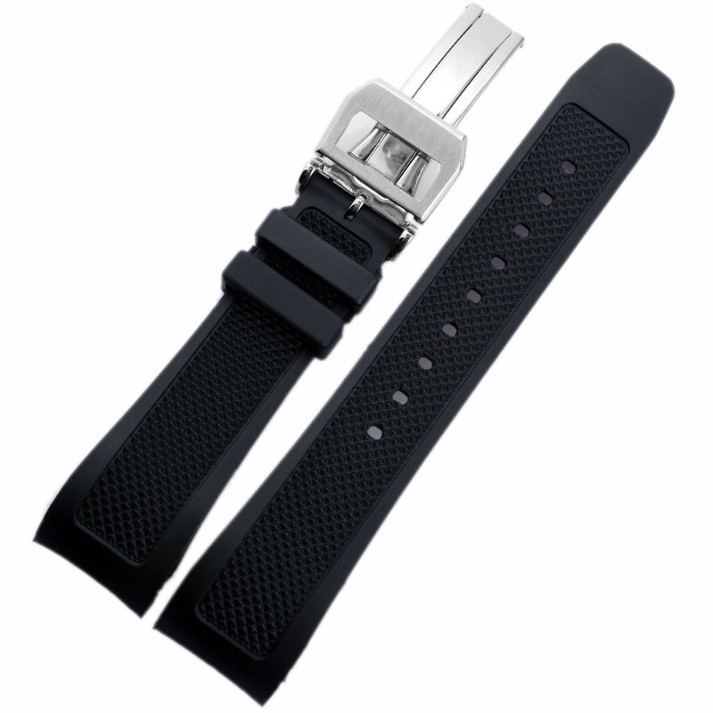 Watch Accessories 22mm Black Waterproof Diving Silicone Rubber Watch Band Strap with Stainless Steel Deployment Buckle for Portugal Pilots
Watch Accessories 22mm Black Waterproof Diving Silicone Rubber Watch Band Strap with Stainless Steel Deployment Buckle for Portugal Pilots