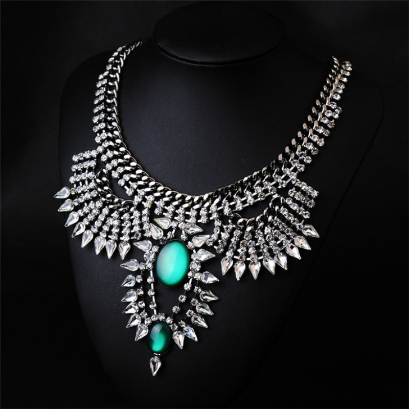 Boho Wedding Jewelry Fashion Collar Choker Necklace & Pendants Crystal Statement Necklace
Boho Wedding Jewelry Fashion Collar Choker Necklace & Pendants Crystal Statement Necklace
