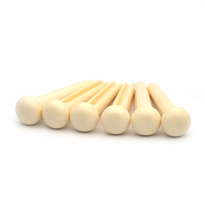 100pcs Acoustic Guitar Slotted Bridge Pin Classical Style ABS Plastic Guitar Parts Accessories Ivory Black