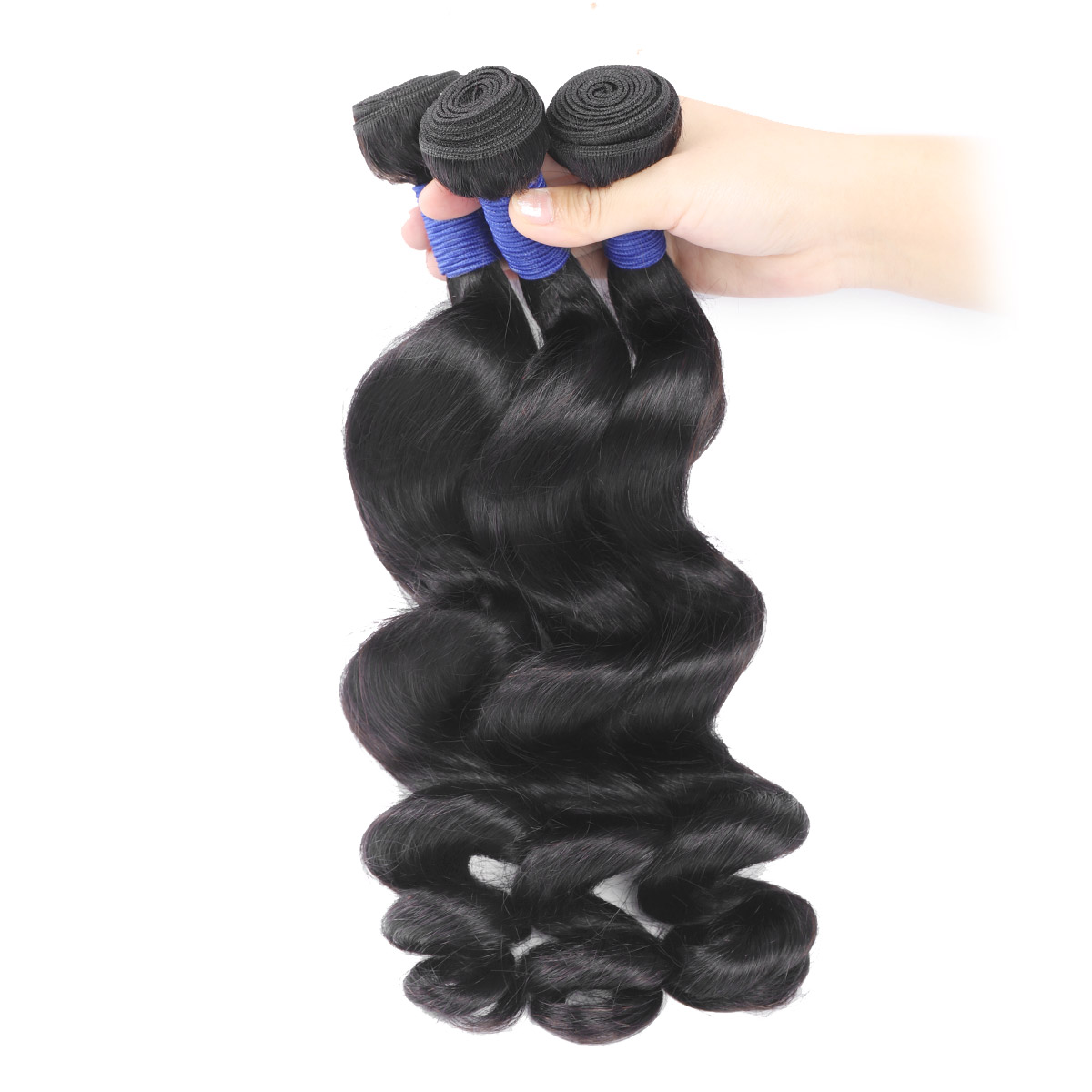 Ishow 10A Brazilian Water Wave Remy Human Hair Bundles Weft 3/4 PCS Kinky Curly Indian Extensions Loose Deep Body Straight for Women All Ages Natural 