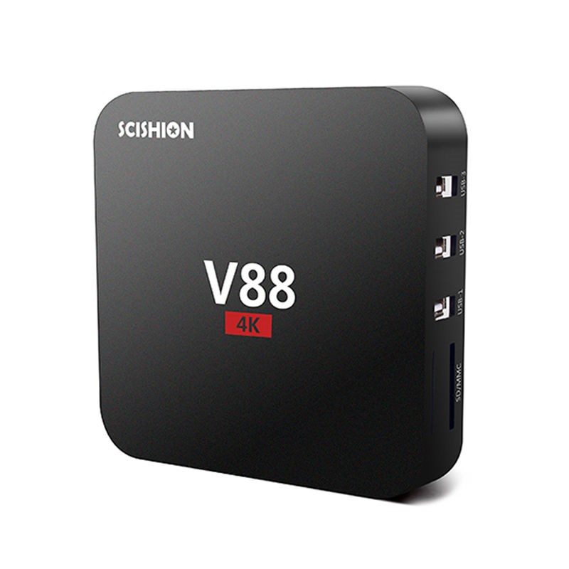 Quad core RK3229 Android 7.1 V88 4K Boxes Android OTT TV Box Media Player support Wifi 1G 8G