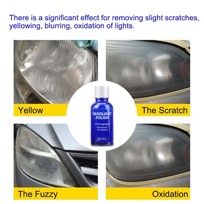 Car Care Kit 30ML Auto Headlight Repair Tool Restoration Oxidation Rearview Glass Liquid Polish Headlamp Polishing Anti-scratch Coat Plating