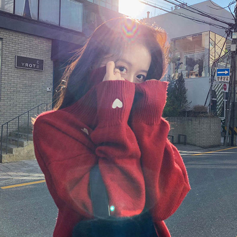 Thick Turtlneck Cowl Neck Long Sleeve Women Sweater Loose Wild Love Pullovers Top Autumn Winter Clothes Christmas Sweater Women, Black
Thick Turtlneck Cowl Neck Long Sleeve Women Sweater Loose Wild Love Pullovers Top Autumn Winter Clothes Christmas Sweater Women, Black