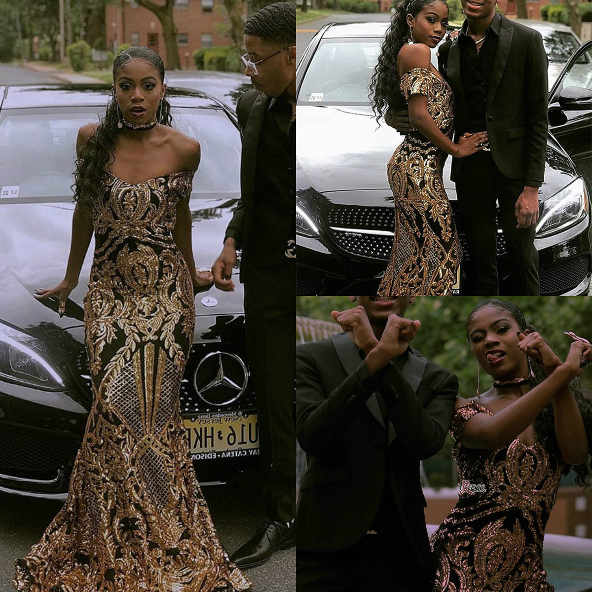 Luxury Yousef Aljasmi Mermaid Prom Dresses Black And Gold Sweep Train Off The Shoulder Evening Dress Party Wear Plus Size Formal Gowns, Ivory
Luxury Yousef Aljasmi Mermaid Prom Dresses Black And Gold Sweep Train Off The Shoulder Evening Dress Party Wear Plus Size Formal Gowns, Ivory