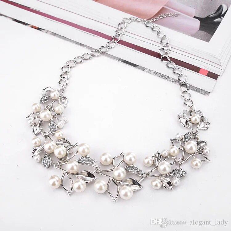 Vintage sparkly Bridal Jewelry Set plated necklace diamond earrings Wedding jewelry sets for bride Bridesmaids women Bridal Accessories