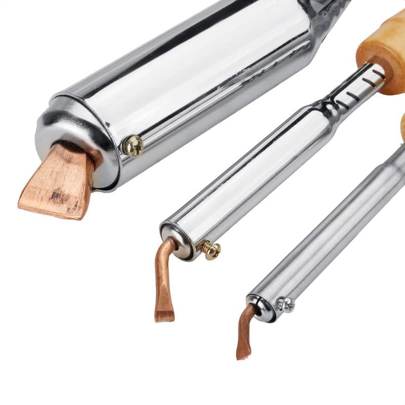 Heavy Duty External heat Electric Soldering Iron 30W/50W/300W High Power Soldering Iron Chisel Tip Wood Handle
Heavy Duty External heat Electric Soldering Iron 30W/50W/300W High Power Soldering Iron Chisel Tip Wood Handle