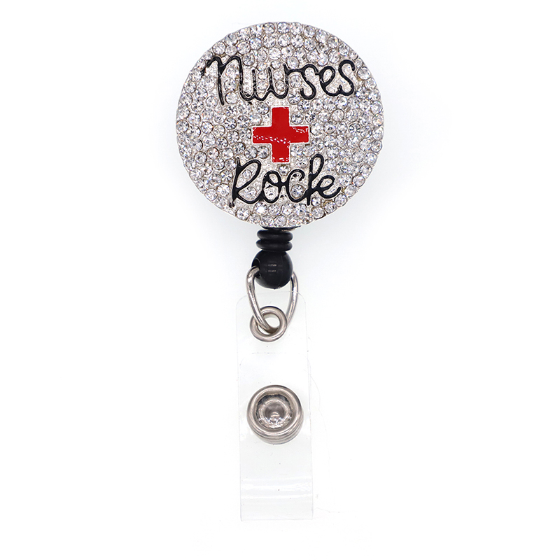 Customized Design Nurse Rock ID Name Badge Holder Crystal RN Medical For Doctor Retractable Badge Reel, Gray
Customized Design Nurse Rock ID Name Badge Holder Crystal RN Medical For Doctor Retractable Badge Reel, Gray