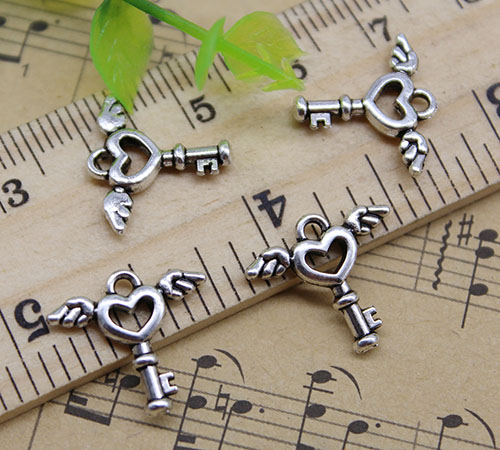 100pcs Mini Wings Key Alloy Charms Pendant Retro Jewelry Making DIY Keychain Ancient Silver Pendant For Bracelet Earrings 14x16mm
100pcs Mini Wings Key Alloy Charms Pendant Retro Jewelry Making DIY Keychain Ancient Silver Pendant For Bracelet Earrings 14x16mm