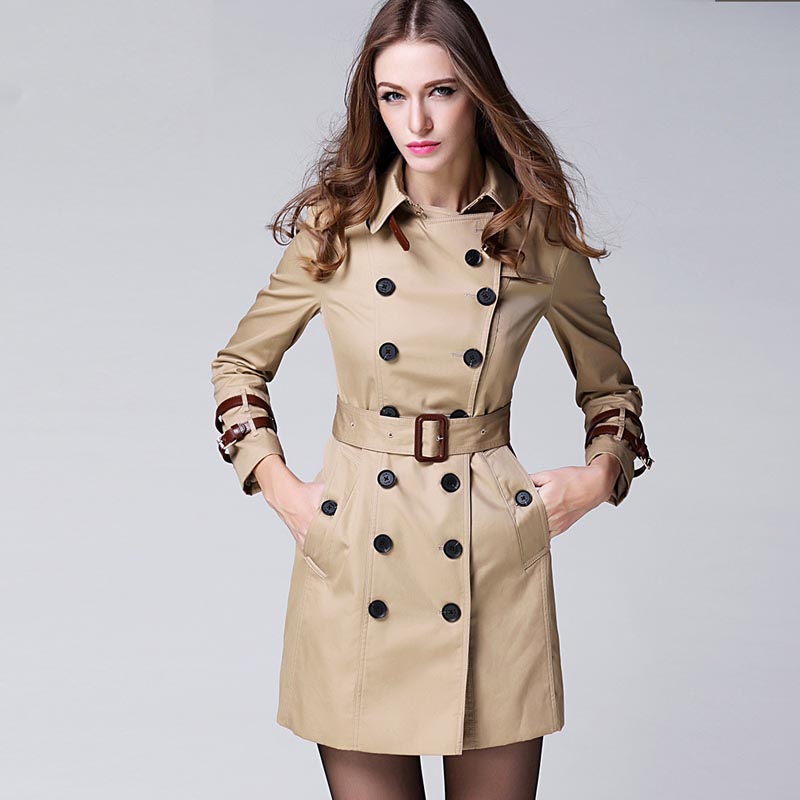 Fashion-Women' New Fashion Brand Coat European and American Style Slim Mid-Long Trench Coat Women Solid Spring Autumn Outerwear Coats b9266, Black
Fashion-Women' New Fashion Brand Coat European and American Style Slim Mid-Long Trench Coat Women Solid Spring Autumn Outerwear Coats b9266, Black