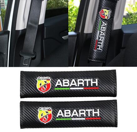 Car Styling Auto Stickers Seat Belt Cover Case For Abarth Punto 500 For Fiat Stilo Ducato Palio Emblems Accessories Car-Styling