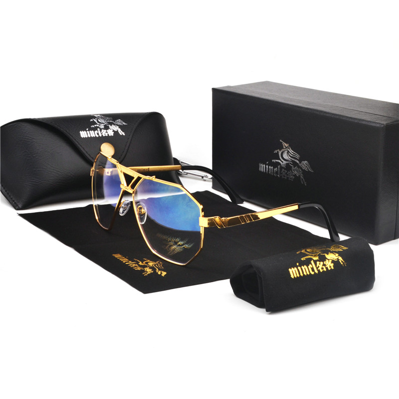 Oversized Square Sunglass Women Men Vintage squares Hip Hop Punk Sun Glasses Metal Ladies Fashion Glasses FML