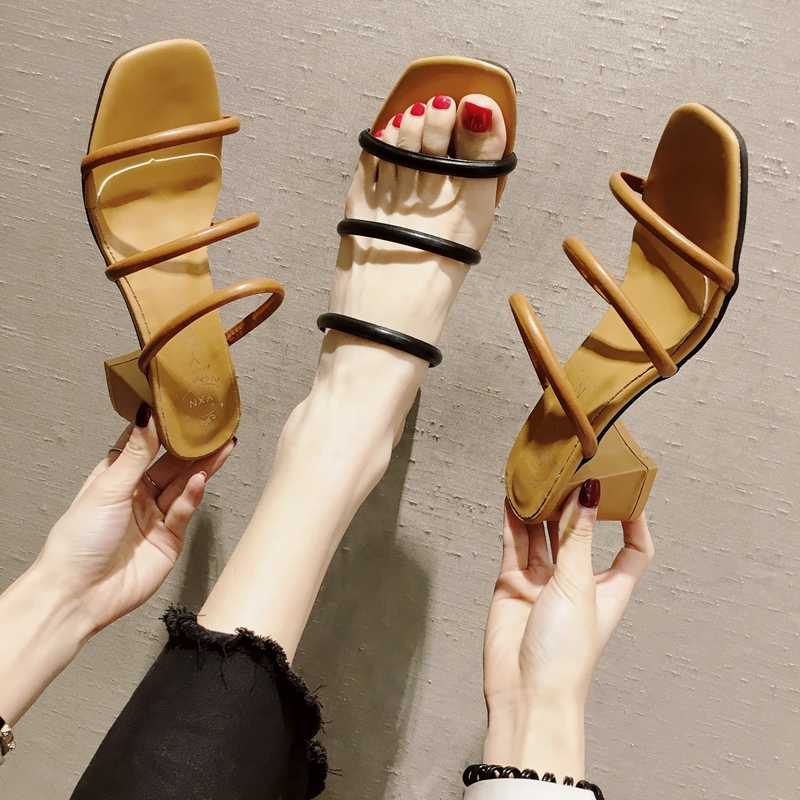 Summer new wild wear sandals and slippers open toe thick heels beach holiday Roman shoes women, Brown
Summer new wild wear sandals and slippers open toe thick heels beach holiday Roman shoes women, Brown