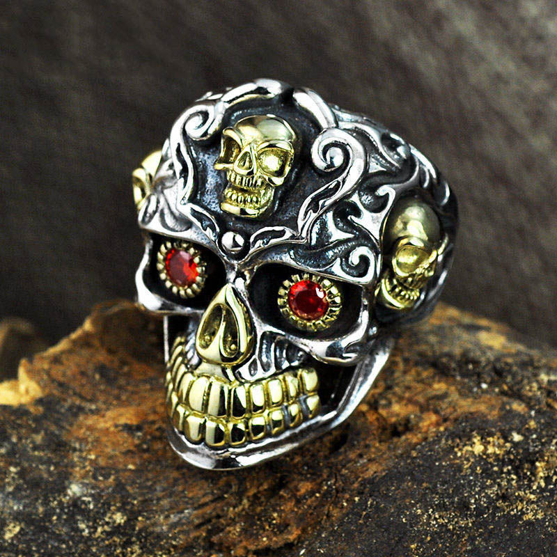 GAGAFEEL Vintage Cool Open Jewelry Skull Rings 100% Real 925 Sterling Silver Thai Rings for Men Women Fashion Charms Drop Ship D19011502