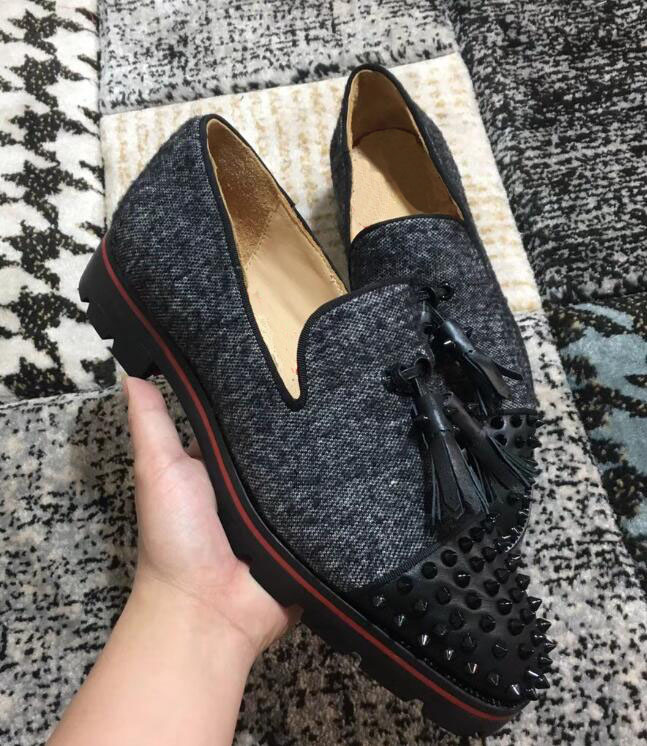 French Party Dress Slip On Bottom Tire Loafers Shoes For Man Dandelion Tassel Sneaker Shoes Red Bottom Wedges Luxury Men's Leisure Flats, Black
French Party Dress Slip On Bottom Tire Loafers Shoes For Man Dandelion Tassel Sneaker Shoes Red Bottom Wedges Luxury Men's Leisure Flats, Black