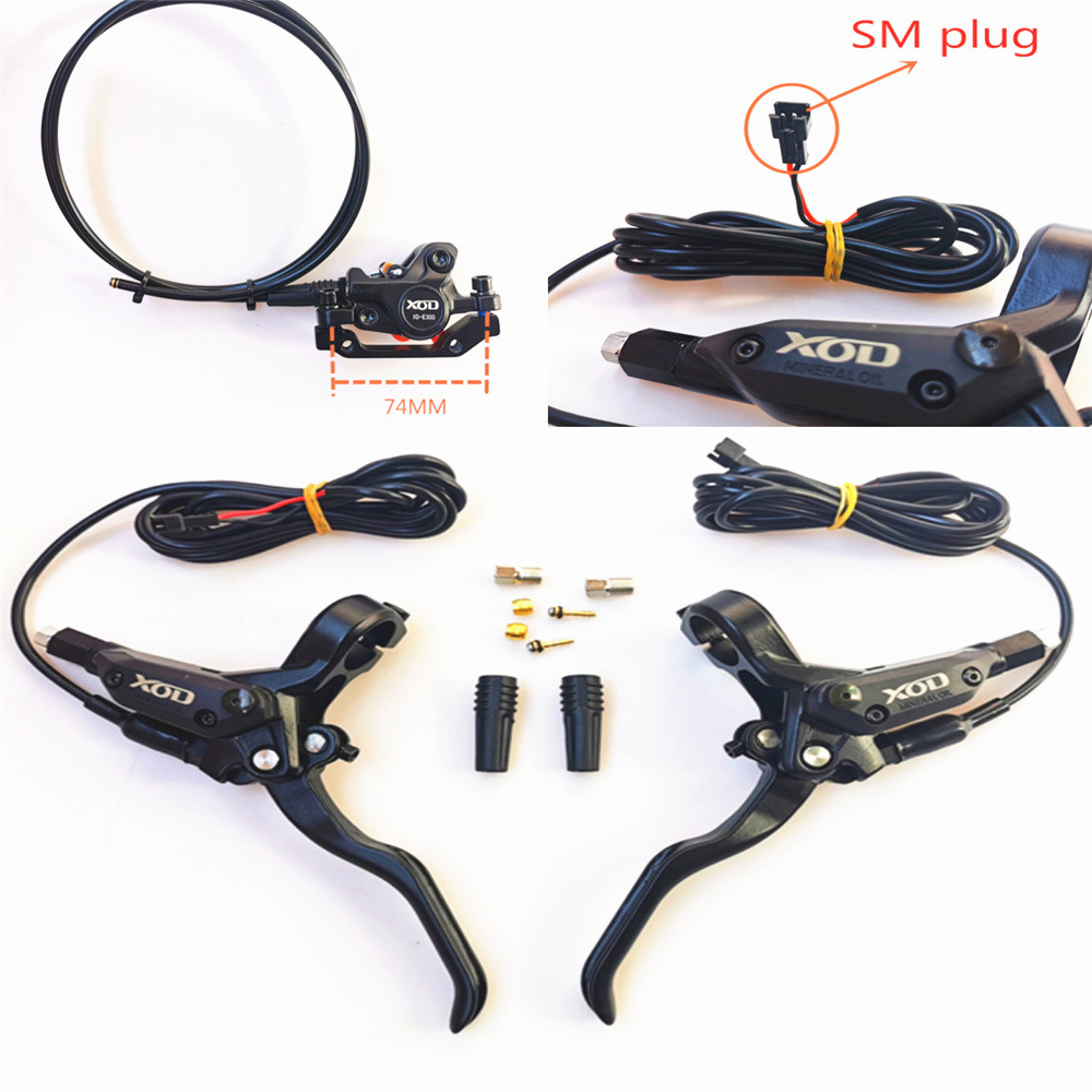 New 1 set of E-Bike Brake Hydraulic Disc Cut Off Power Brake SM plug EBike Scooter DIY assembly Front Rear Brakes
New 1 set of E-Bike Brake Hydraulic Disc Cut Off Power Brake SM plug EBike Scooter DIY assembly Front Rear Brakes