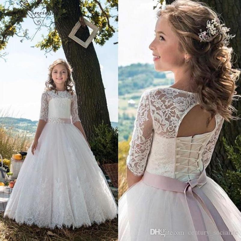 Gorgeous Flower Girl Dresses for Weddings A-Line Half Sleeves Floor Length Lace Up Back Long First Communion Pageant Gowns 53463, Royal blue
Gorgeous Flower Girl Dresses for Weddings A-Line Half Sleeves Floor Length Lace Up Back Long First Communion Pageant Gowns 53463, Royal blue