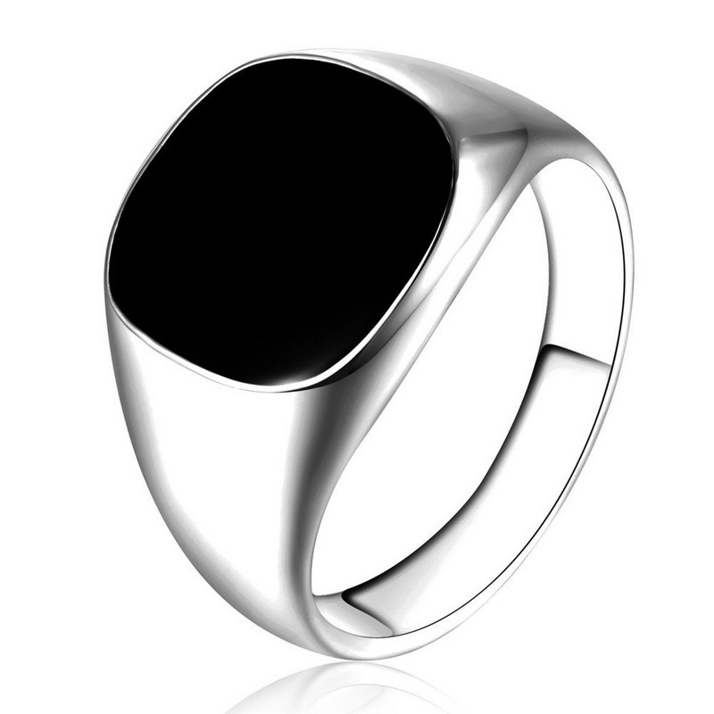 Vintage Men Jewelry Alloy Ring For Male Trendy Minimalist Design Silver Gold Black Oil Drop Enamel Mens Rings Size 7-12, Golden;silver 
Vintage Men Jewelry Alloy Ring For Male Trendy Minimalist Design Silver Gold Black Oil Drop Enamel Mens Rings Size 7-12, Golden;silver