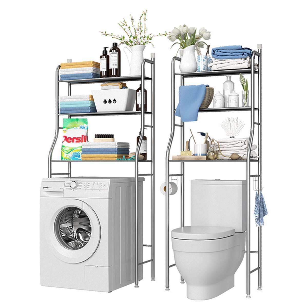 Stainless Steel Over The Rack Toilet Cabinet Shelving Kitchen Washing Machine Rack Bathroom Space Saver Shelf Organizer Holder T200319
Stainless Steel Over The Rack Toilet Cabinet Shelving Kitchen Washing Machine Rack Bathroom Space Saver Shelf Organizer Holder T200319