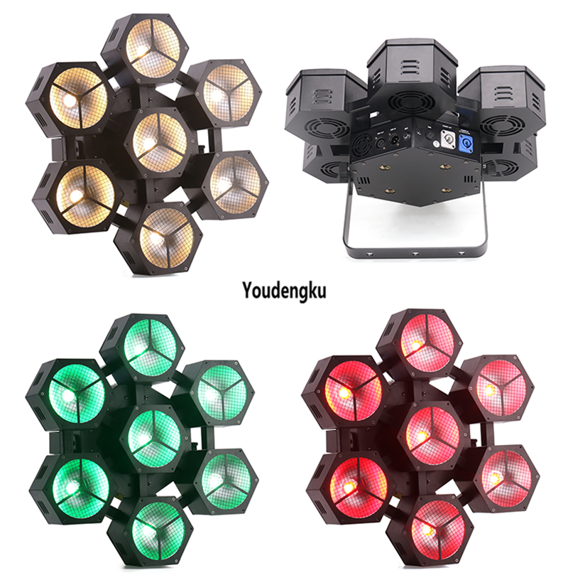 4pcs New style snow petal modeling wedding lights DMX512 7 eyes 40w RGBW beam led strobe effect lights LED strobe light for dj party disco b