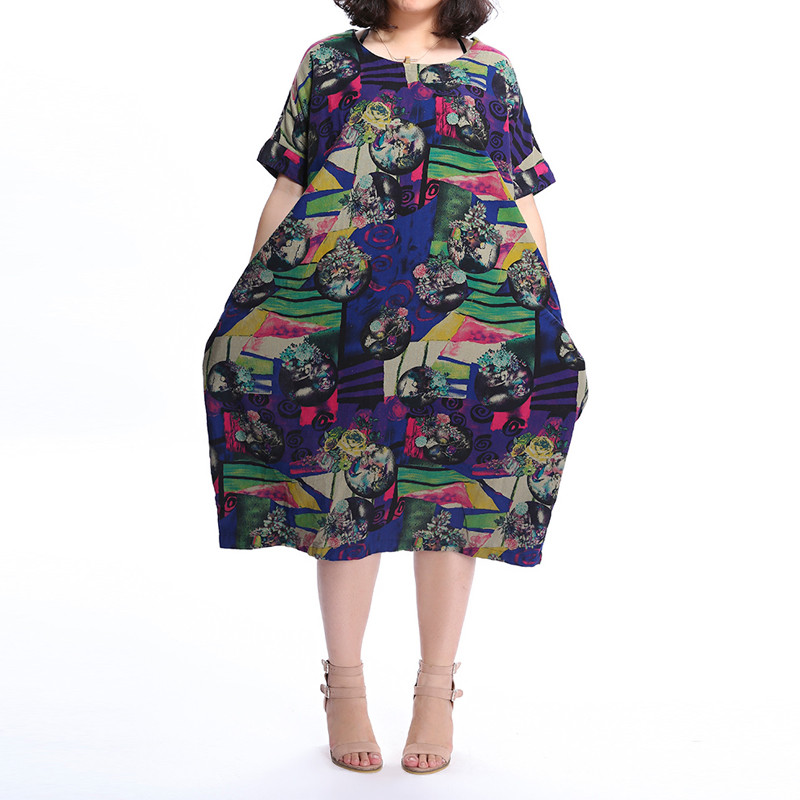 2019 ZANZEA Vintage Women Random Floral Print Summer Short Sleeve Baggy Long Mid Calf Cotton Linen Dress Casual Loose Kaftan, As picture 1
2019 ZANZEA Vintage Women Random Floral Print Summer Short Sleeve Baggy Long Mid Calf Cotton Linen Dress Casual Loose Kaftan, As picture 1