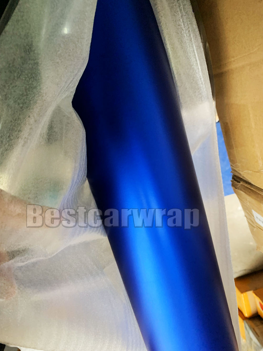 ICE Blue Satin Chrome Vinyl wrap FOR Whole Car Wrap with air Bubble Free vehicle wrap covering film With Low tack glue 3M quality 1.52x20m