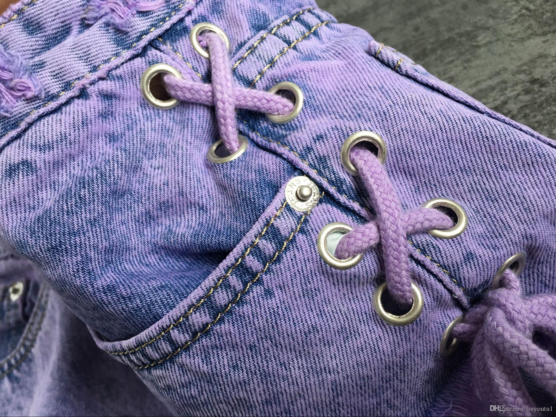 2020 women jeans Highwaisted Mini Jeans Shorts Women Both Side Tie Mini Short Sexy Denim Shorts Jeans