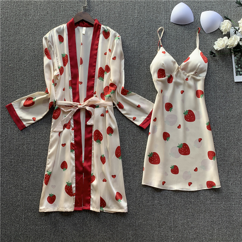 2pcs Women's Sleep Lounge Silk Robe Gown Sets Sexy Sleepwear Femme Lingerie Nightwear Dress Lace Homewear Bathrobe
2pcs Women's Sleep Lounge Silk Robe Gown Sets Sexy Sleepwear Femme Lingerie Nightwear Dress Lace Homewear Bathrobe