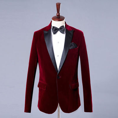 2019 Handsome Mens Designer Jackets Black Peaked Lapel Slim Fit Suits Groom Tuxedos Customized Mens velvet Coats