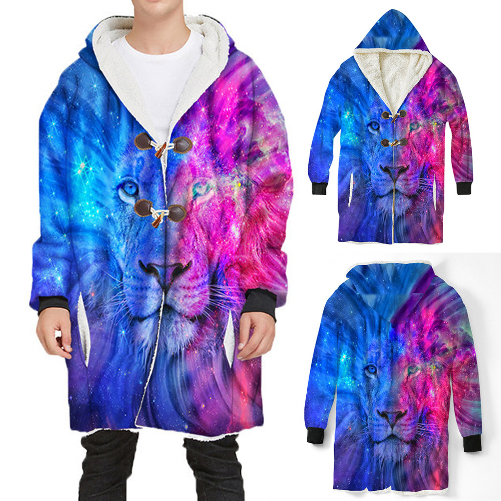 Fashion Mens Winter Coat male Long Hooded Horn Buckle Plus Velvet Thick 3D Printed Coat Top Blouse winter long sleeve warm cost, Multicolor c
Fashion Mens Winter Coat male Long Hooded Horn Buckle Plus Velvet Thick 3D Printed Coat Top Blouse winter long sleeve warm cost, Multicolor c