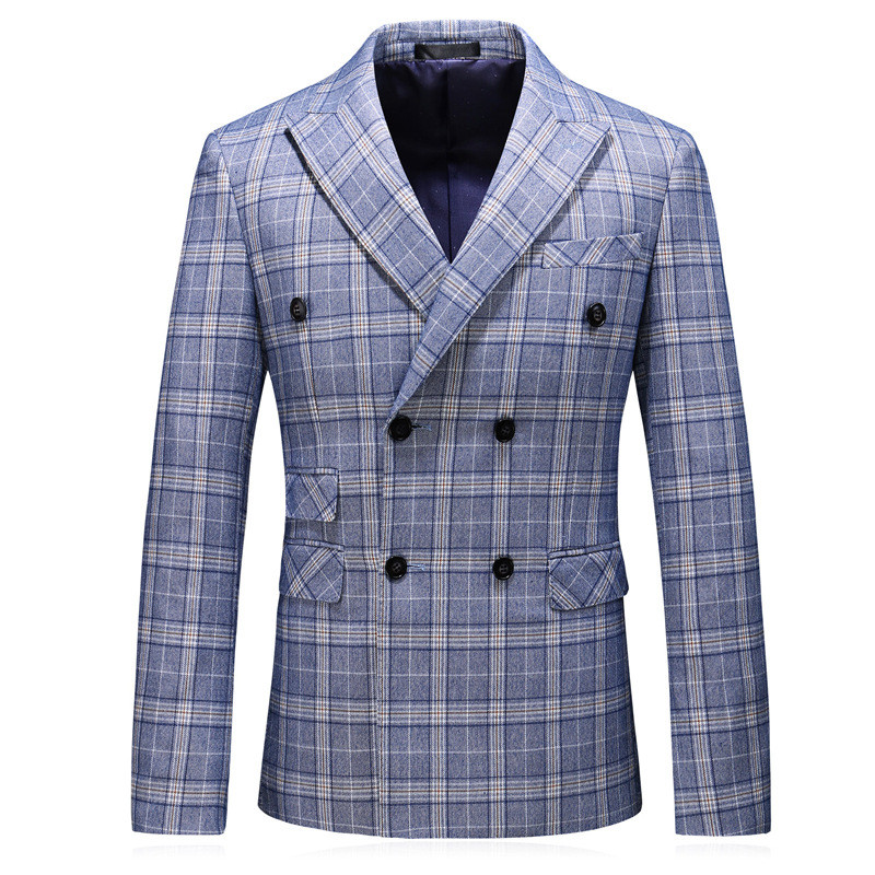 Men' Blazer Men' Plaid Double Breasted Casual Suit Blazer New Gentleman Wedding Prom Formal Slim Suit Single Jacket, Same as the picture
Men' Blazer Men' Plaid Double Breasted Casual Suit Blazer New Gentleman Wedding Prom Formal Slim Suit Single Jacket, Same as the picture