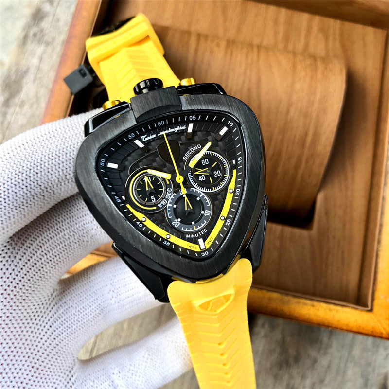 Top Brand Men's watch Top Quality Rubber Strap Triangle Dial Men's Business Quartz Watches, Black #1
Top Brand Men's watch Top Quality Rubber Strap Triangle Dial Men's Business Quartz Watches, Black #1
