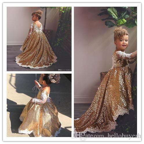 2019 Sparkly Gold Flower Girl Dresses Lace Appliques Long Sleeves Hi Lo Toddlers Teens Party First Communion Dress Girls Pageant Dresses, Lanvender
2019 Sparkly Gold Flower Girl Dresses Lace Appliques Long Sleeves Hi Lo Toddlers Teens Party First Communion Dress Girls Pageant Dresses, Lanvender