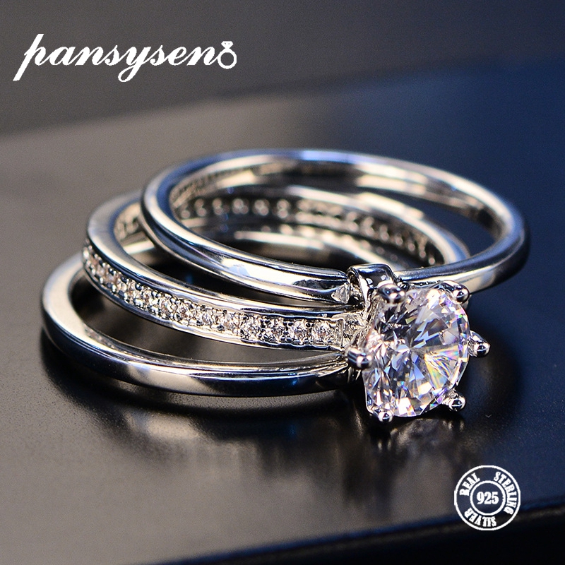 925 Silver Women Ring 2019 Luxury Female White Bridal Wedding Ring Set Real Sterling Jewelry With Zircon Stone Engagement Rings for ladygift
925 Silver Women Ring 2019 Luxury Female White Bridal Wedding Ring Set Real Sterling Jewelry With Zircon Stone Engagement Rings for ladygift
