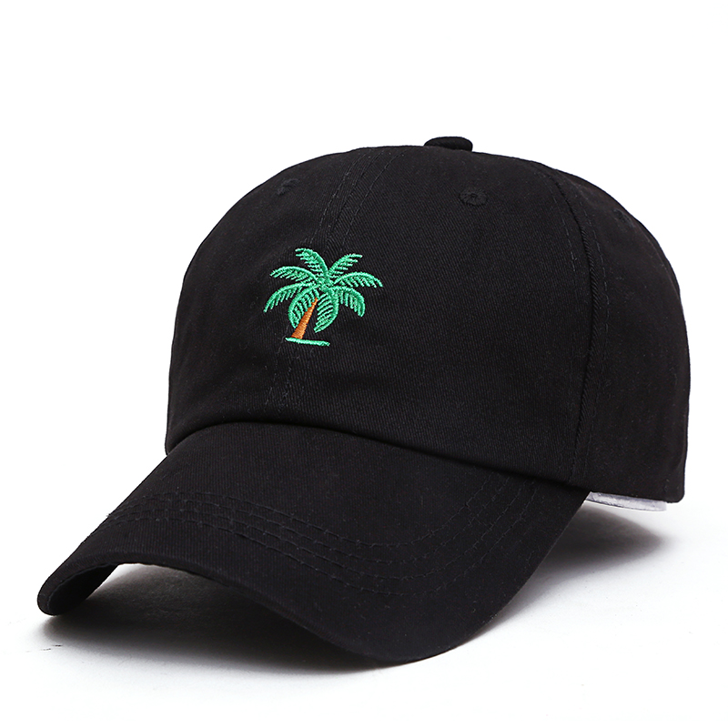 new Embroidery Palm Trees Curved Dad Hats Take A Trip Baseball Cap Coconut Trees Hat Strapback Hip Hop Caps Adjustable