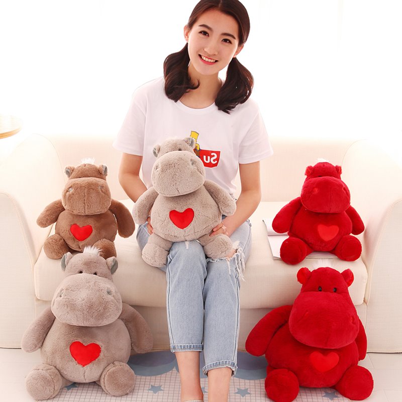 Kawaii Soft Love Heart Hippo Plush Doll Big Stuffed Cartoon Hippos Baby Toy Doll for Children Gift Decoration 20inch 50cm DY50617, Gray
Kawaii Soft Love Heart Hippo Plush Doll Big Stuffed Cartoon Hippos Baby Toy Doll for Children Gift Decoration 20inch 50cm DY50617, Gray