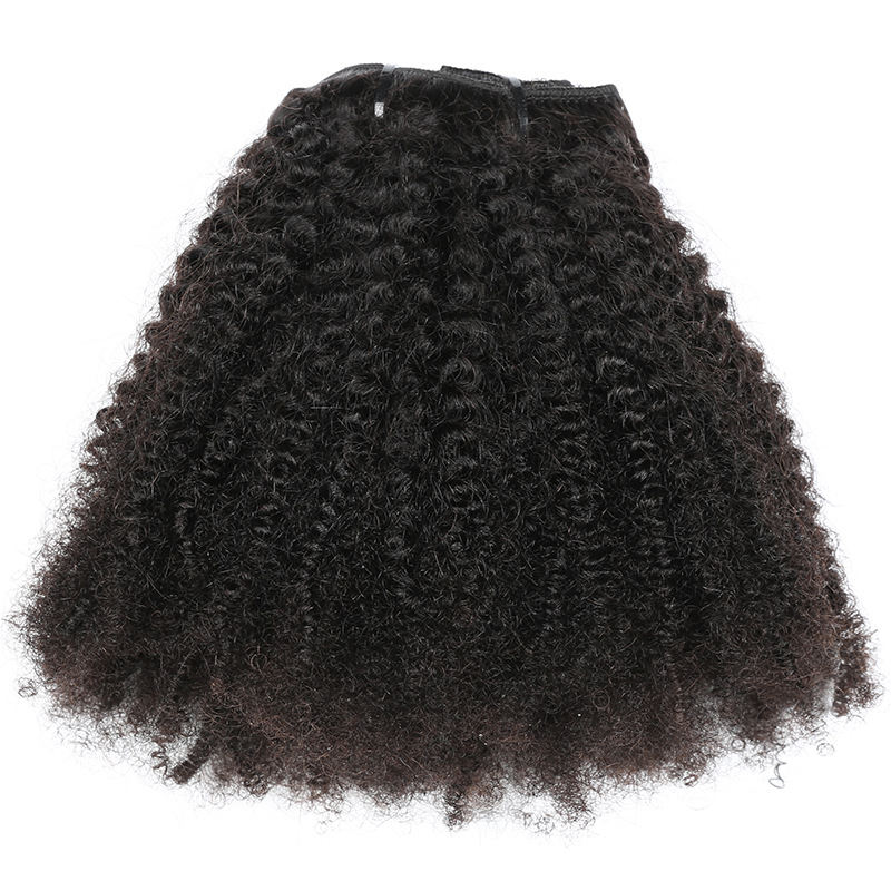 Curly in Extension Human 3C 4A Clip Ins Full Head for Women Brazilian Remy Hair Natural Color