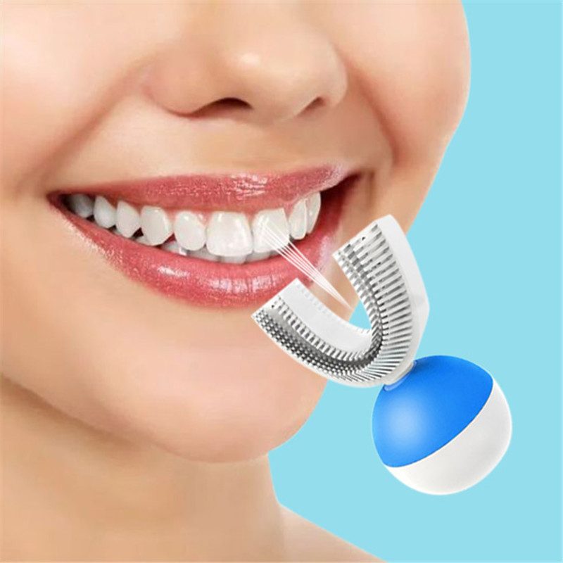 U-Shape Automatic Sonic 360 Degrees Ultrasonic Teeth Cleaner For Lazy People Electric Toothbrush New C18122901