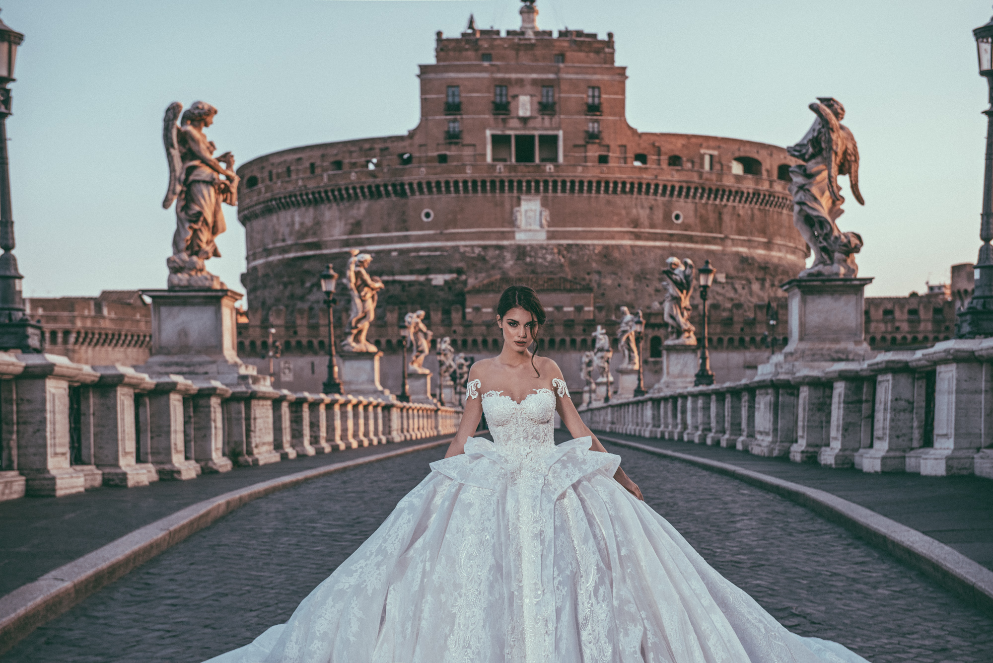 julia kontogruni wedding dresses ball gown lace applique sequins off shoulder court train bridal gowns plus size robe de marie