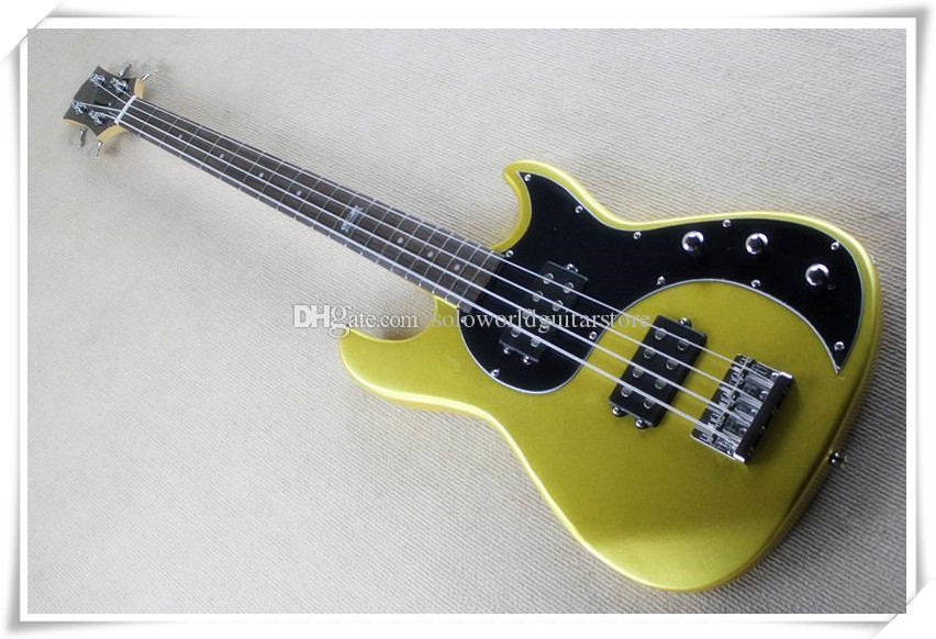 4 Strings Mahogany Golden Body Electric Bass Guitar with HH Pickups,Chrome Hardware,Black Pickguard,Can be customized
4 Strings Mahogany Golden Body Electric Bass Guitar with HH Pickups,Chrome Hardware,Black Pickguard,Can be customized