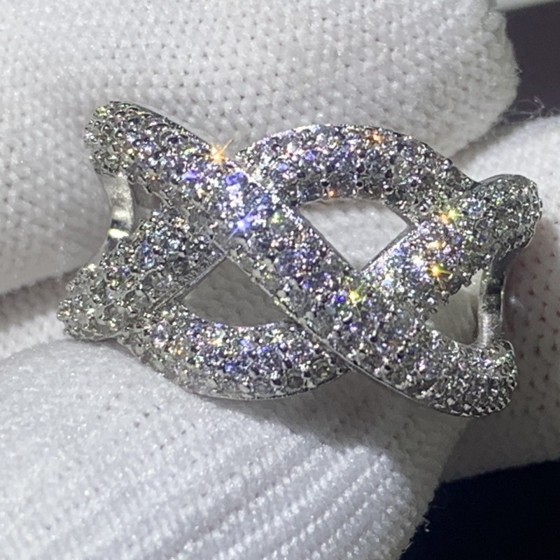 US Size 5-10 Hip Hop Vintage Fashion Jewelry 925 Sterling Silver Couple Rings Princess Cut White Topaz CZ Diamond Wedding Bridal Ring Set