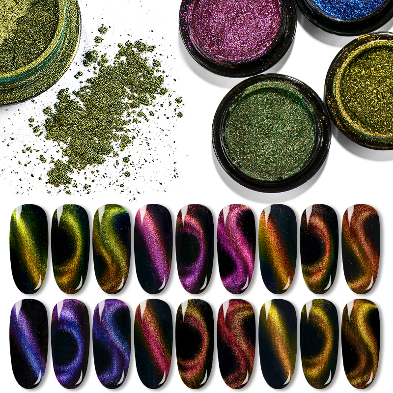 1Box 3D Cat Eye Effect Magnet Mirror Powder With Brush Magnetic Glitter Dust UV Gel Polish Chrome DIY Nail Art Pigment 6 Colors
1Box 3D Cat Eye Effect Magnet Mirror Powder With Brush Magnetic Glitter Dust UV Gel Polish Chrome DIY Nail Art Pigment 6 Colors