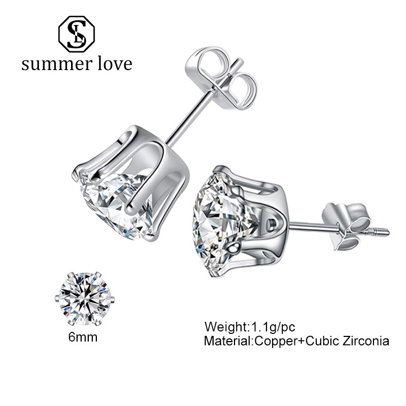Fashion Crown Zirconia Round Stud Earring for Men and Women 3mm-8mm Simulated Diamond Stud Earrings Wedding Rock Rapper Jewelry Gift
Fashion Crown Zirconia Round Stud Earring for Men and Women 3mm-8mm Simulated Diamond Stud Earrings Wedding Rock Rapper Jewelry Gift