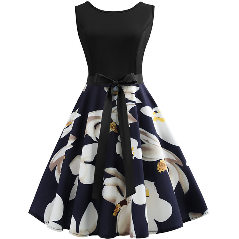 Floral Vintage Dress Women Summer Sexy Sleeveless Party Dresses Belt 50s 60s Hepburn Robe femme Big Swing Rockabilly Sundress, 005
Floral Vintage Dress Women Summer Sexy Sleeveless Party Dresses Belt 50s 60s Hepburn Robe femme Big Swing Rockabilly Sundress, 005