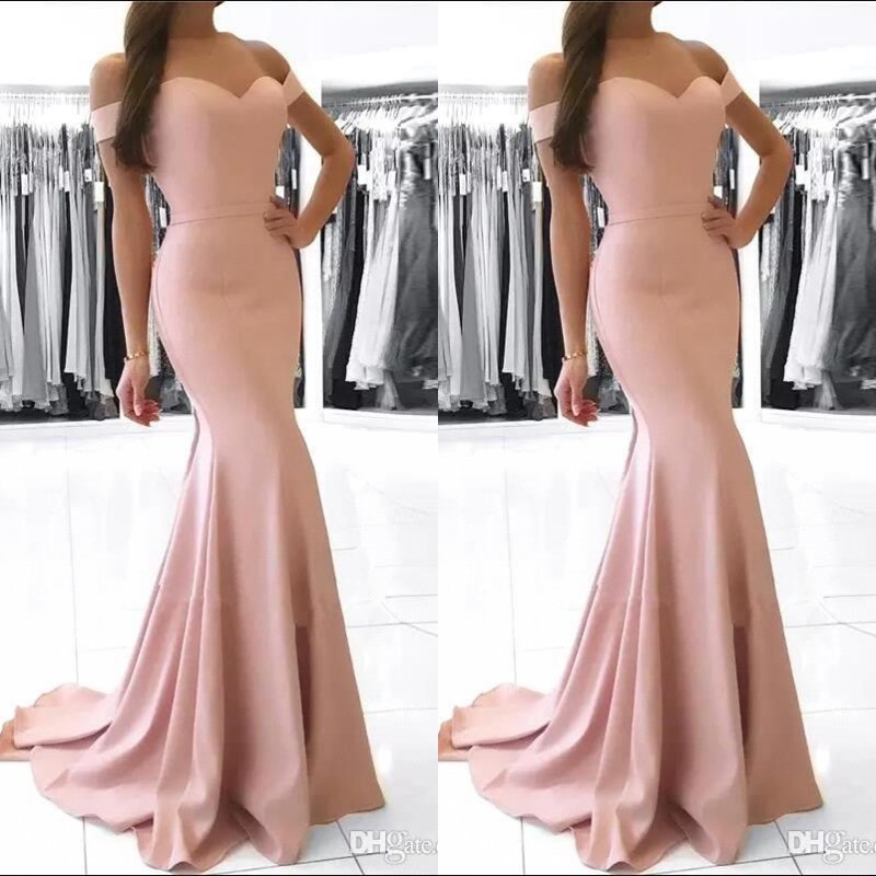 Vestidos Elegant Pink Evening Dresses Mermaid Off the Shoulder Satin Prom Dresses Long Evening Gowns Cheap Bridesmaid Dresses BM0983, Dark red 
Vestidos Elegant Pink Evening Dresses Mermaid Off the Shoulder Satin Prom Dresses Long Evening Gowns Cheap Bridesmaid Dresses BM0983, Dark red