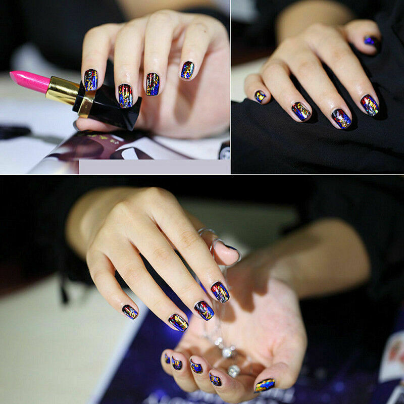 Sticker Decal Decorating Techniques 20pcs DIY Art Foil Fingernail Large Transfer Sticker.A874
