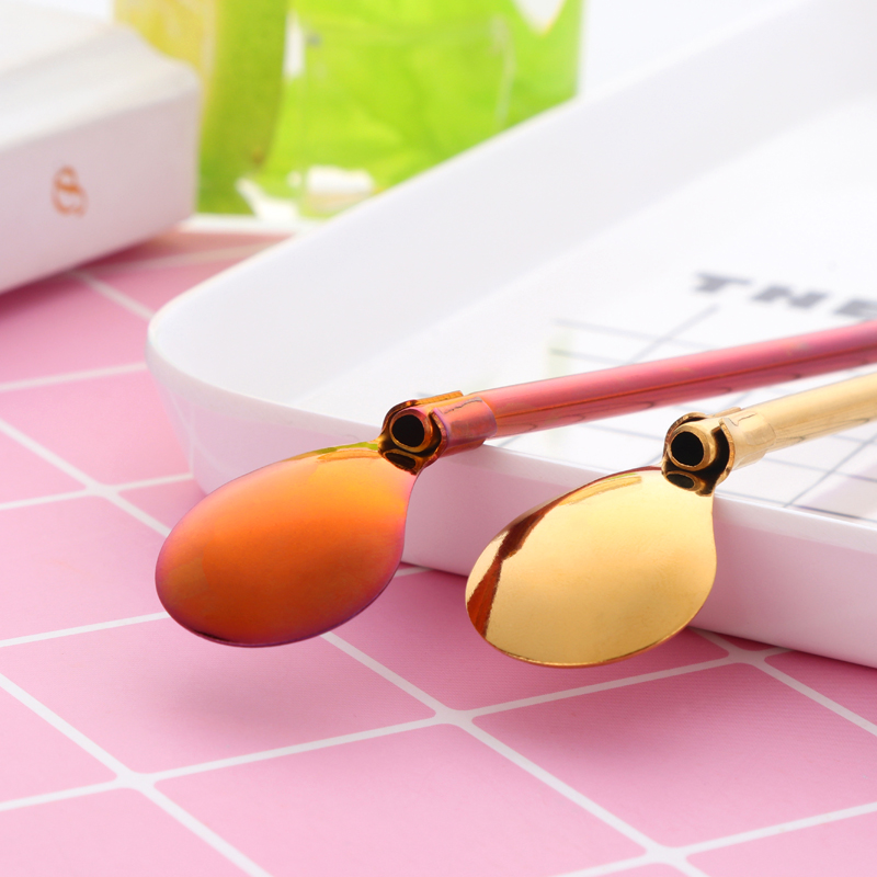 8 Colors Stainless Steel Long Metal Drinking Straw Spoon with Cleaning Brush Coffee Bar Kitchen Party Drink Accessories